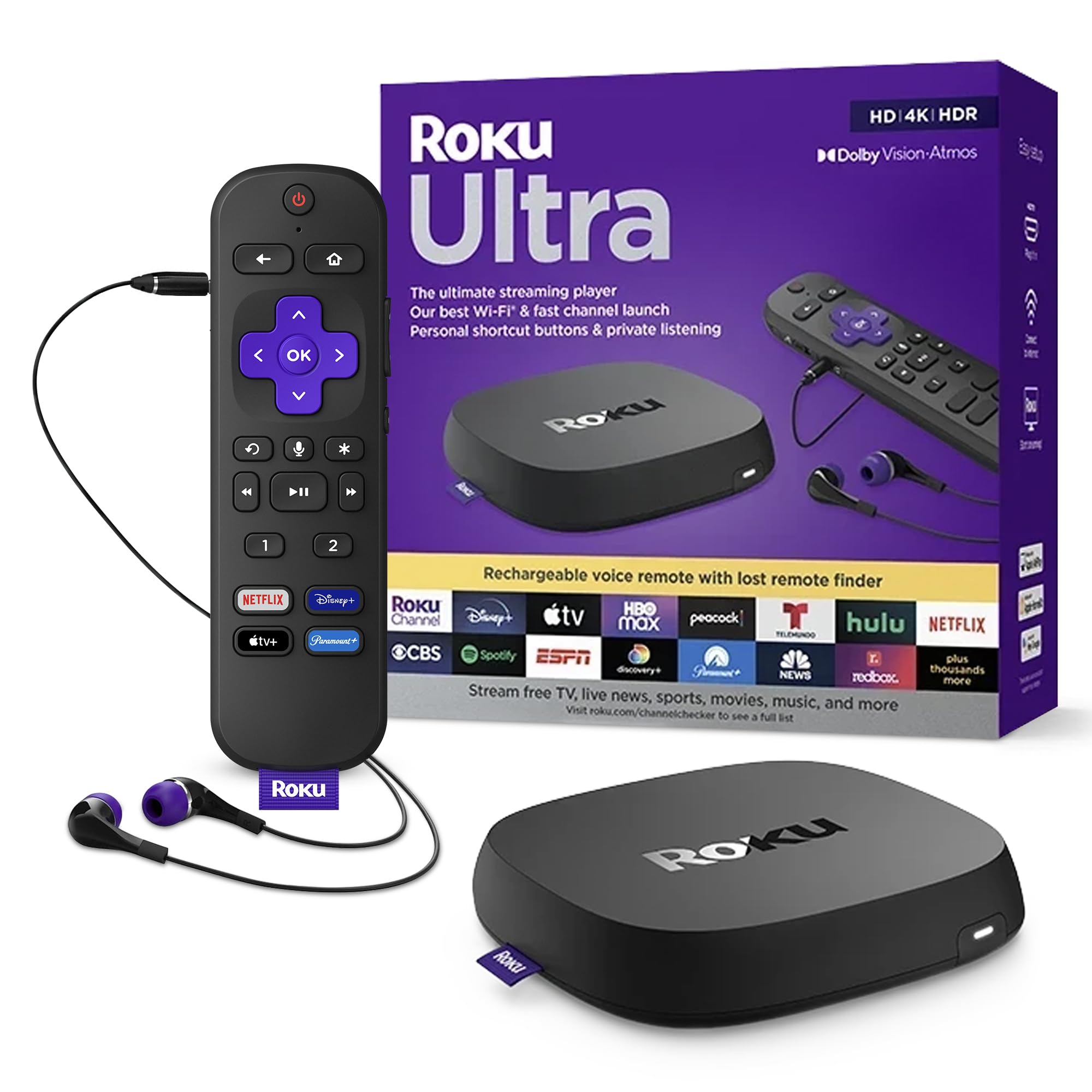 Amazon.com: Roku Ultra, Ultimate Streaming Player - 4K Streaming